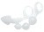 Topco Sales Bottoms Up Butt Silicone Anal Toy - Сет из 2 анальных пробок, 15.2х2.8 см (белый)