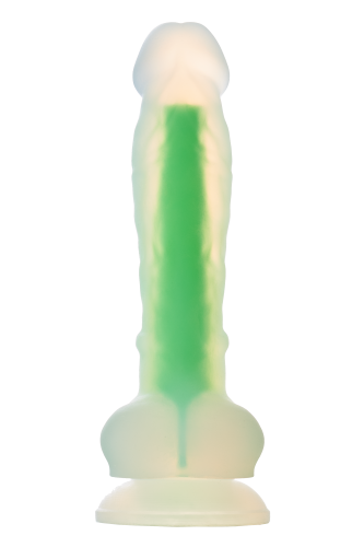 Dream Toys Radiant Glow In The Dark Soft Dildo - Фаллоимитатор, 17,5 см (зеленый)