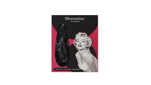 Womanizer Marilyn Monroe Classic 2 + Лубрикант 50 мл - Вакуумный стимулятор (чёрный мрамор)