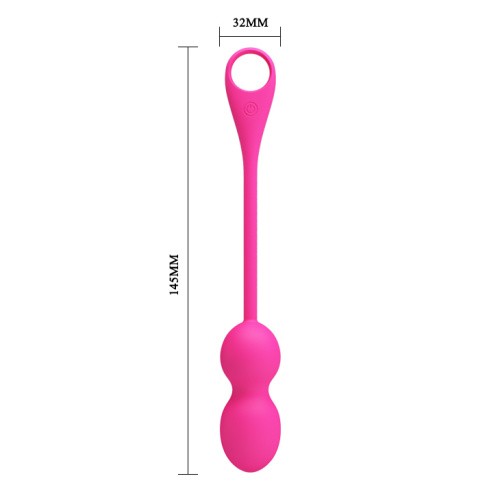 LyBaile Pretty Love Elvira Phone Control Vibro Balls Pink - Вагинальные шарики с вибрацией, 14.5х3.2 см (розовый)