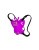 LyBaile Pretty Love Clitoral Massager Butterfly - Клиторальный стимулятор-бабочка, 8.6х6.7 см (фиолетовый)