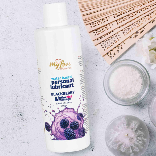 2в1 лубрикант и массажный гель - MyLove Aroma Series Intim&Massage Blackberry, 300 мл