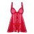Obsessive Rougebelle babydoll - соблазнительный бэби долл, S/M (красный)