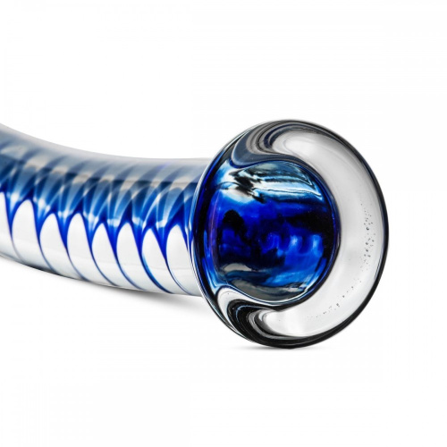 Gildo Glass Dildo No. 4 - Скляний фалоімітатор, 17,5 см (блакитний) - купити в Києві, Україні