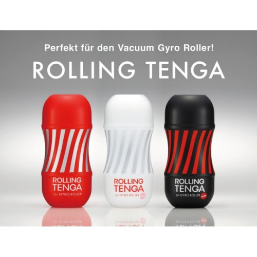 Tenga Rolling Tenga Gyro Roller Cup Strong - Мастурбатор, 15.5х7.1 см (чёрный)