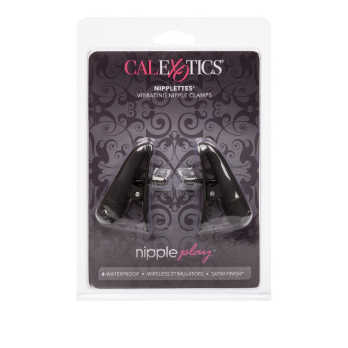 CalExotics Nipplettes - Виброзажимы для сосков, 7х2 см (черный)