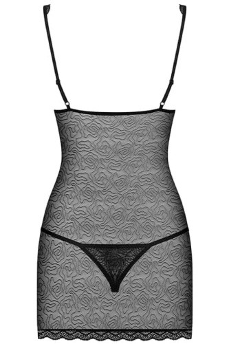 Облегающая эротическая сорочка Obsessive 811-CHE-1 (S/M)