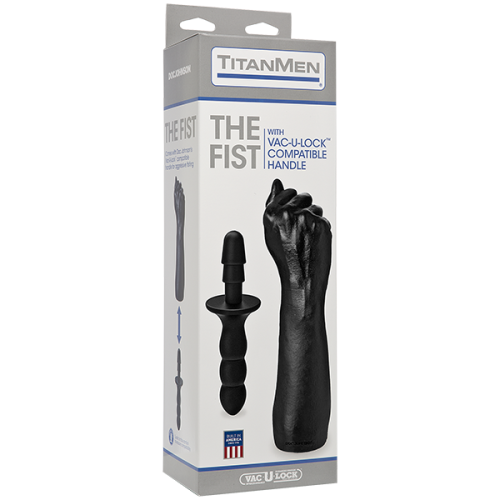 Doc Johnson Titanmen The Fist with Vac-U-Lock Compatible Handle - кулак для фистинга 27.6х7.6 см (чёрный)
