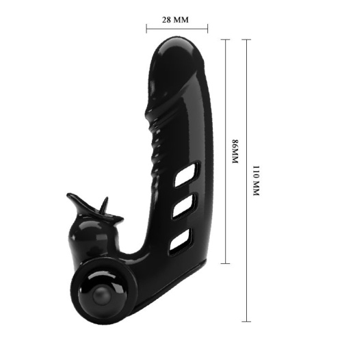 Pretty Love Corbin Finger Vibrator Black - Насадка на палец, 11х2.8 см (чёрный)