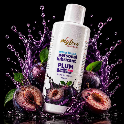 2в1 лубрикант и массажный гель - MyLove Aroma Series Intim&Massage Plum, 300 мл