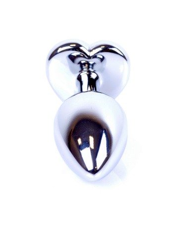 Boss Jewellery Silver Heart Plug Rose - Анальна пробка, 7х2.7 см (рожевий) - купити в Києві, Україні
