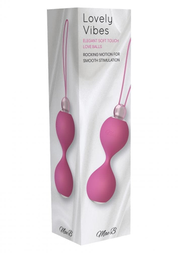 Mae B Elegant Soft Touch Love Balls - вагинальные шарики со смещенным центром тяжести, 3.5 см, 70 г (пурпурный)