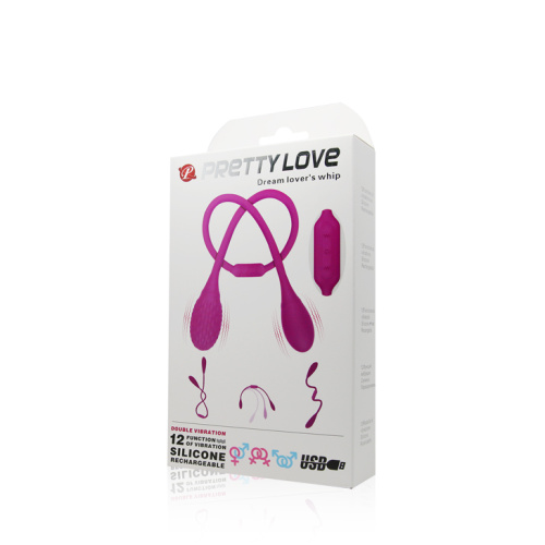 Pretty Love Dream Lovers Whip Pink - Двосторонній вібратор, 65,5 см (рожевий) - купити в Києві, Україні