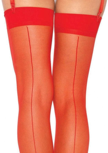 Leg Avenue Sheer Stockings - чулки со швом (телесный)