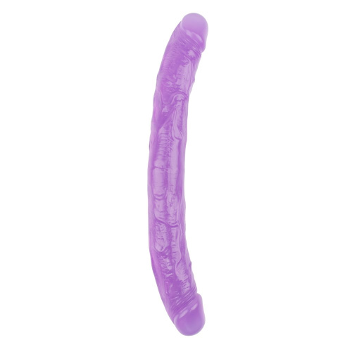 Hi-Rubber 12.8" Double Dildo Purple - Двухсторонний фаллоимитатор, 32,5 см (фиолетовый)