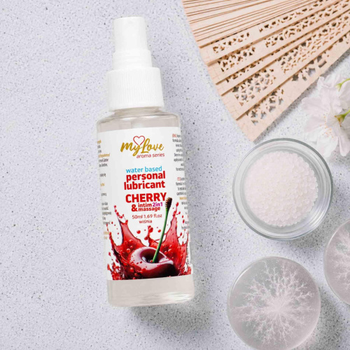 2в1 лубрикант и массажный гель - MyLove Aroma Series Intim&Massage Cherry, 50 мл