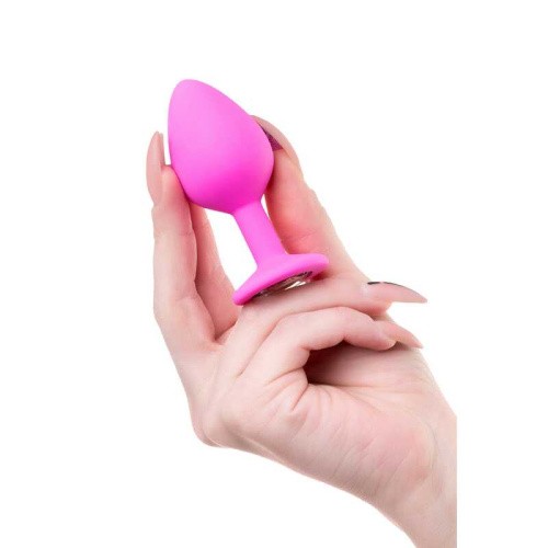 ToDo by Toyfa Brilliant - Анальная пробка с камнем, 8х3 см (розовая)