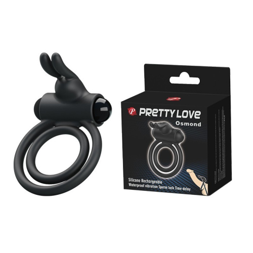 Pretty Love Osmond CockRing Vibro Black - Віброкільце, 7х3 см (чорний) - купити в Києві, Україні