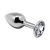 Alive Mini Metal Butt Plug - Анальная пробка - L, 9х4 см (белая)