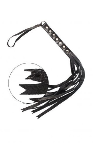 sLash S&M Fancy Leather Floger - небольшой кожаный флогер,  40 см (чёрный)