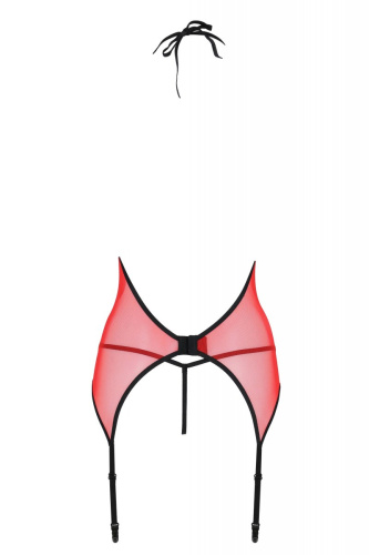 Passion Peonia Corset - эротический корсет с кружевом, L/XL (красный)