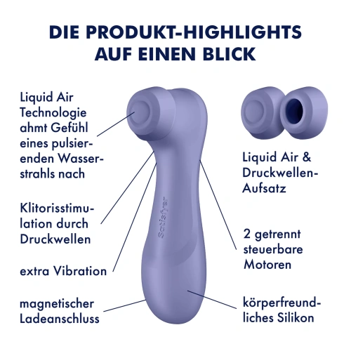 Satisfyer Pro 2 Generation 3 - Вакуумный клиторальный стимулятор (фиолетовый)