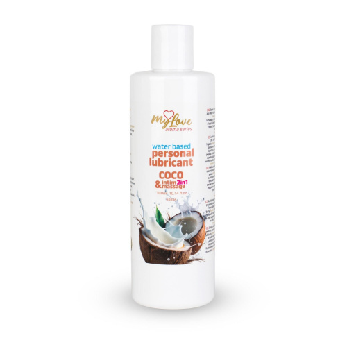 2в1 лубрикант и массажный гель - MyLove Aroma Series Intim&Massage Coco, 300 мл