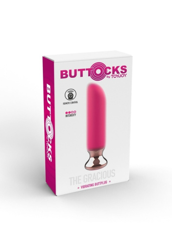 TOYJOY Gracious Buttplug - Анальна вiбропробка, 12 см (фуксія) - купити в Києві, Україні