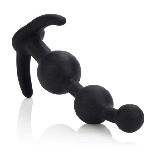 CalExotics Booty Call Booty Beads - анальная елочка, 12х3.25 см (черный)