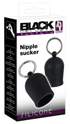 Orion Black Velvets Nipple Suckers - Помпы для сосков, 4х2.1 см