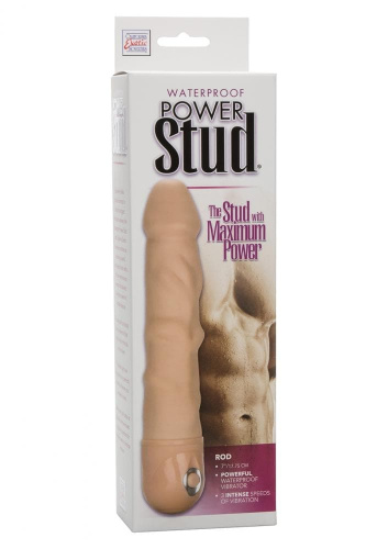California Exotic Novelties Power Stud Rod - Вибратор, 18х4 см (коричневый)