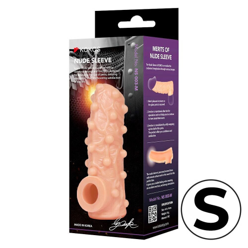 Насадка на член Kokos Nude Sleeve NS 003, S