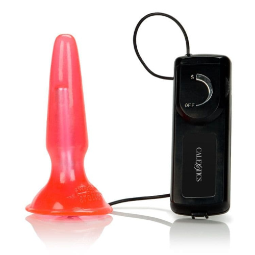 CalExotics Tush Teasers - Анальная пробка с вибрацией, 9х3 см, 9х3 см (красный)