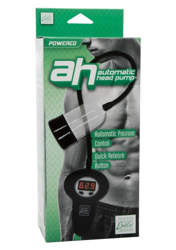 California Exotic Novelties Head Pump Black - Маленькая автоматическая помпа, 10х5 см