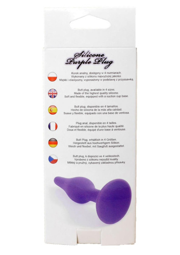 Boss Silicone Plug Small - Анальная пробка, 10 см (фиолетовый)