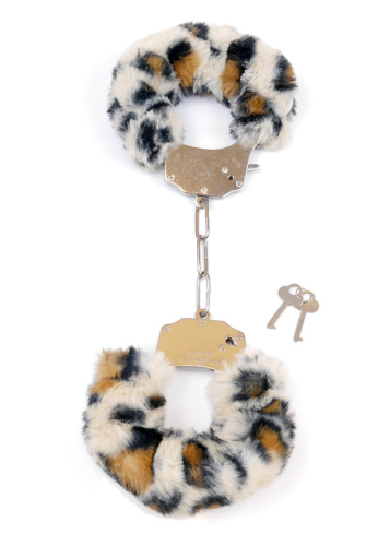 Fetish Boss Series Furry Cuffs Leopard - Наручники