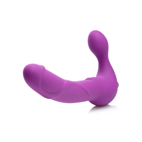 Royal Revolver Vibrating Strapless Silicone Strap On Dildo - Безремневой страпон с вибрацией, 24.7х3.8 см