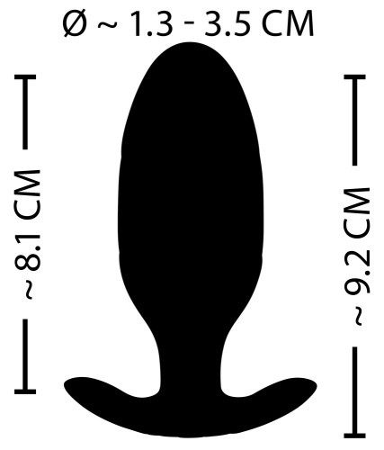 Orion XouXou Vibrating E-Stim Butt Plug - Анальная пробка с вибрацией и электростимуляцией, 9,2х3,5 см (черный)