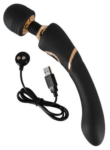 Cleopatra Wand Massager - Універсальний вібромасажер, 24.2х4.3 см (чорний) - купити в Києві, Україні