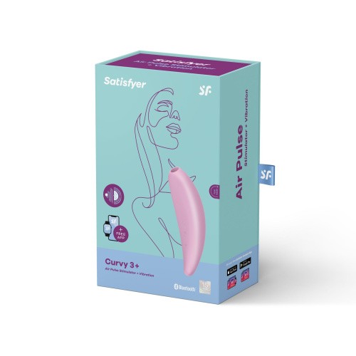 Satisfyer Curvy 3+ Мощный вакуумный клиторальный стимулятор, 15х5 см (розовый)