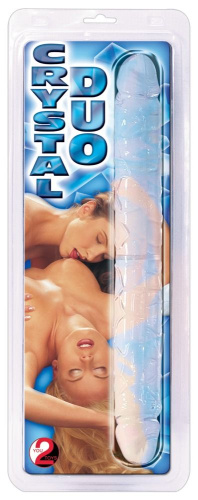 Crystal Duo Double-Dong - Двухсторонний фаллоимитатор, 34х3.8 см (прозрачный)