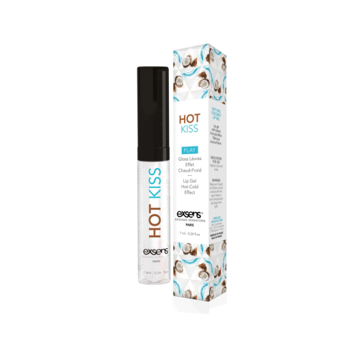 Стимулирующий блеск для губ EXSENS Coconut Hot Kiss, 7 мл (кокос)