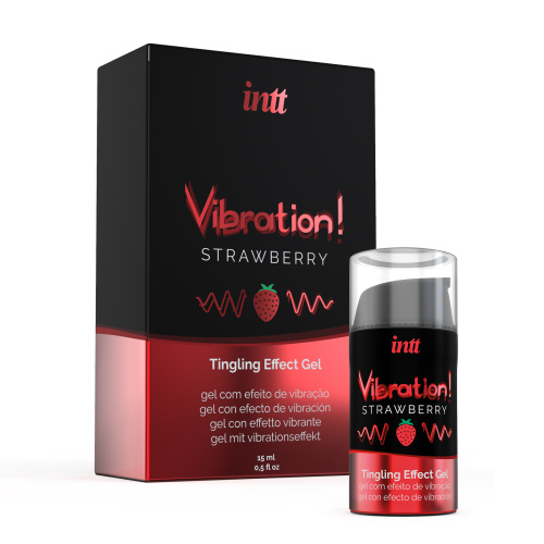 Рідкий вібратор Intt Vibration Strawberry (полуниця), 15 мл - купити в Києві, Україні