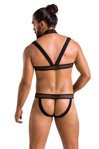 Passion - 043 SET JACOB black - Сексуальный мужской комплект с кольцами, XXL/XXXL