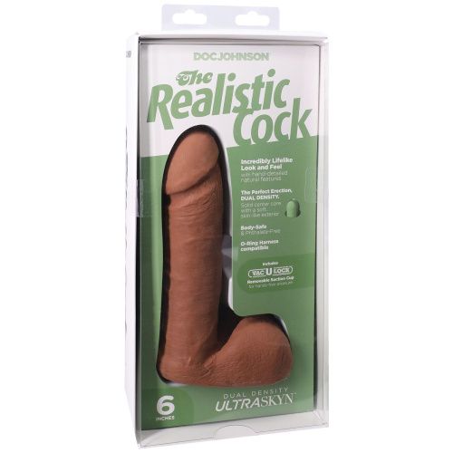 Фаллоимитатор Doc Johnson The Realistic Cock ULTRASKYN 6 Inch, 17,3 см