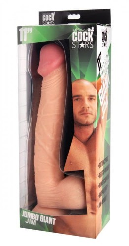 Raging Cockstars Jumbo Giant Jim 11 Inch Realistic Dildo - огромный фаллоимитатор, 26,7х5,7 см