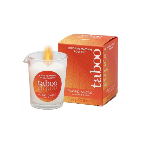 Ruf Taboo Peche Sucre - Массажная свеча для женщин с ароматом нектарина, 60 г